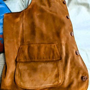 Vintage R&R Rest and Relaxation Genuine Suede Leather Vest